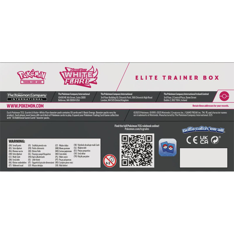 【英語通常版】ホワイトフレアエリートトレーナーボックス通常版 (1BOX) 2025 Pokémon Scarlet & Violet White Flare Elite Trainer Box