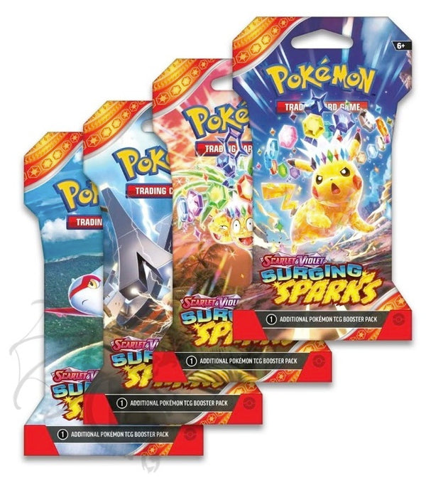 【海外版】ブースターパック（はじける火花 ピカチュウver） : Scarlet & Violet-Surging Sparks Sleeved Booster Pack  (1pack))