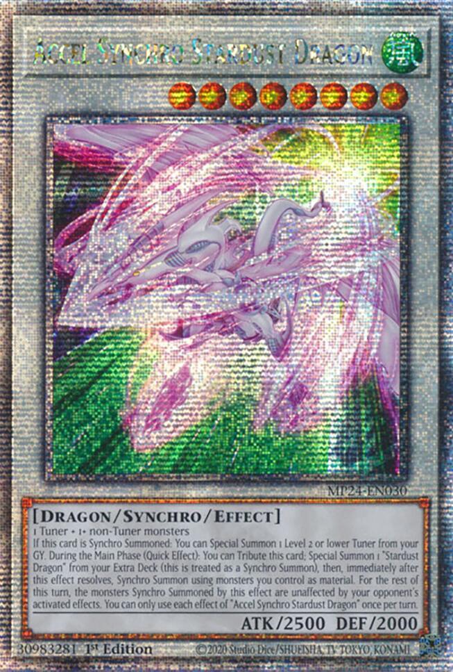 *【EU版】Accel Synchro Stardust Dragon (MP24-EN030)  :TIN缶 2024年版-25th Anniversary Tin: Dueling Mirrors