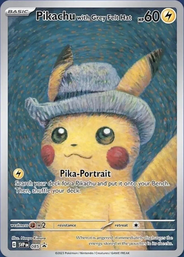 【予約販売】3次販売 ピカチュウ ゴッホプロモ (未開封) : Pikachu with a gray hat (1枚)