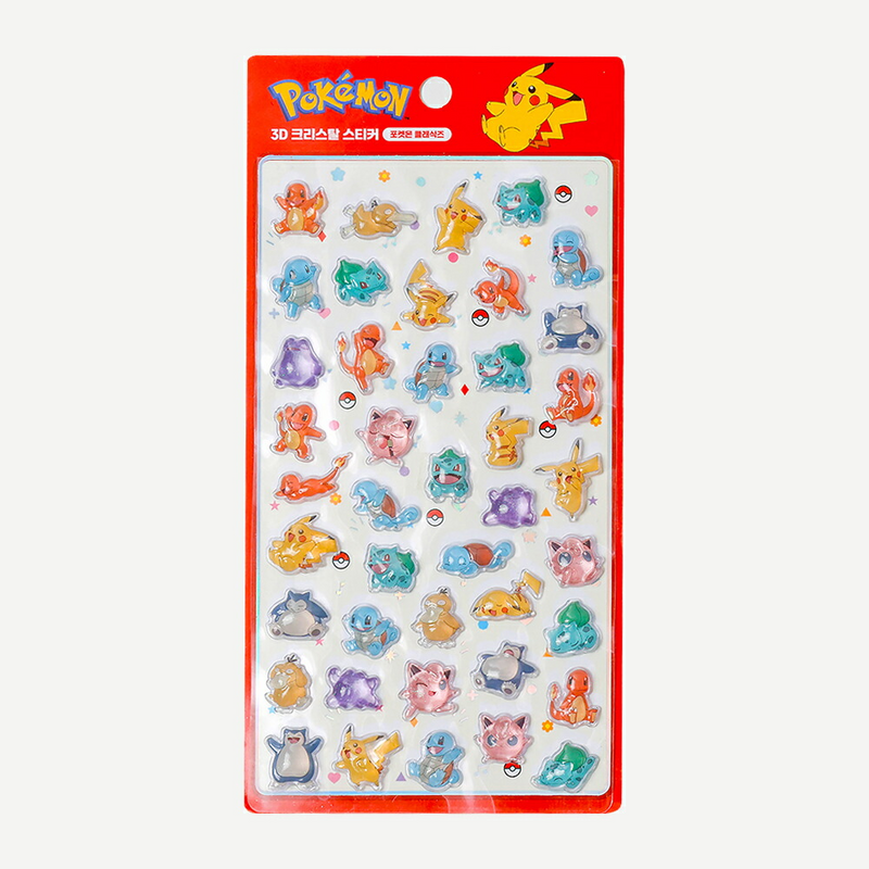 【韓国限定】ポケモン　ステッカー　おまとめセット 韓国限定】ポケモン3Dクリスタルステッカー ポケモンクラシック – GRIMSHOP