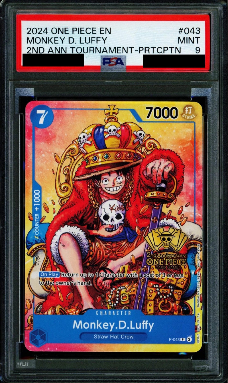 ワンピースカード　ルフィ　PSA10 英語版　2nd anniversary PSA10】【PSA9】【英語版】モンキー・D・ルフィ P-043 2周年記念