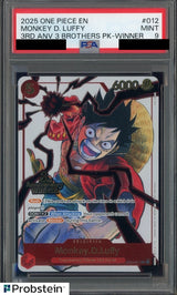 ワンピースカード ルフィ 3周年記念の特別版 Winner英語 ST01-012 PSA10】【PSA9】【英語版】ルフィ 限定プロモ ST01-012 「3周年記念