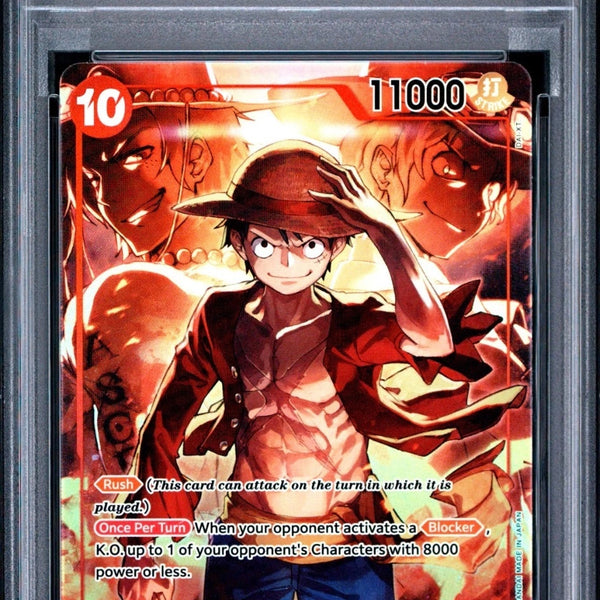 購入者or落札者プロフィ確認必須 PSA10】【PSA9】【英語版】ルフィ ST10-006 トレジャーブースター
